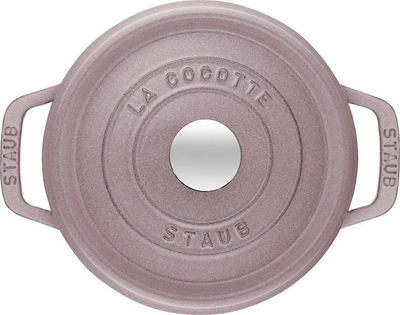 Tenxhere gize Staub, 2.2L, me kapak, rozë Cherry Blossom