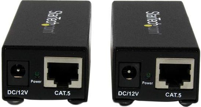 Здолжувач VGA StarTech ST121UTPEP, преку кабел CAT5, растојание 80 m, црн