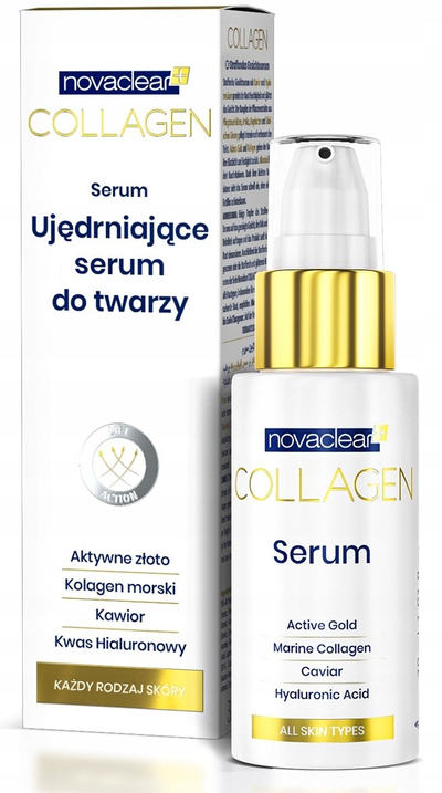 Serum për fytyrën NovaClear Collagen, me acid hialuronik, për gjithë llojet e lëkurës, 30 ml