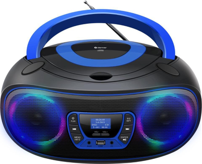 Портабилен радио CD уред Denver TDB-212BU, DAB+, Блутут, црно-син