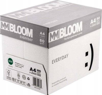 Letër printeri MM Bloom Everyday, A4, 80 g/m², 2500 fletë, e bardhë
