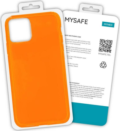 Mbulesë telefoni MySafe Neo për iPhone 7 Plus/8 Plus, transparente portokalli