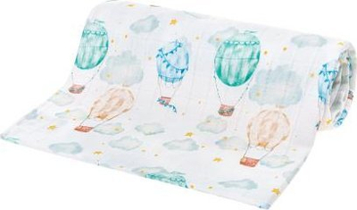 Pelenë bambuje Bocioland BOC0349, 30x30 cm, me balona, shumëngjyrëshe
