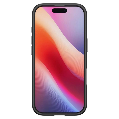 Kuti mbrojtëse Spigen Ultra Hybrid për iPhone 17, transparente, me kornizë të zezë