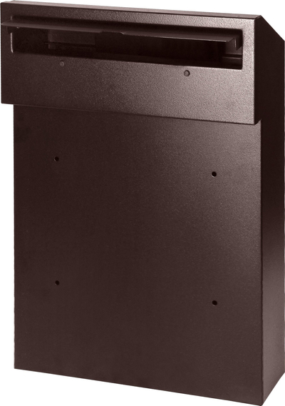 Kuti postare Orno MB-5, çelik inox, Through Mailbox, kafe