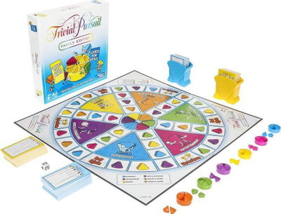 Lojë tavoline Hasbro Trivial Pursuit Family Edition, trivia për krejt familjen, 2-6 lojtarë, shumëngjyrëshe