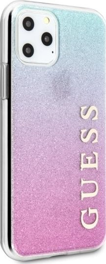 Mbeshtjellës telefoni Guess Glitter Gradient për iPhone 11 Pro Max, TPU, rozë blu
