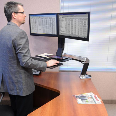 Mbajtës tavoline për monitorë Ergotron WorkFit A II 24-316-026, i zi