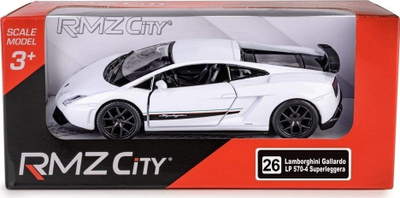 Maket makine Daffi Lamborghini Gallardo LP570-4 RMZ 5, 1:36, me tërheqje, e bardhë