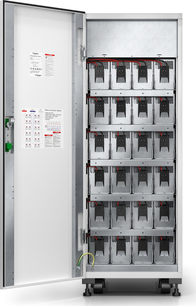 Kabinet baterish UPS APC E3SXR6, modular, për 6 vargje, i bardhë