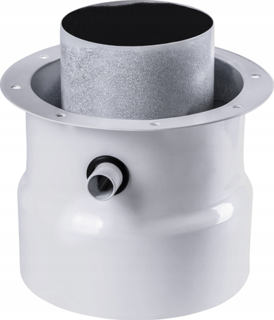 Adapter turbo për oxhak Spiroflex SX-TD-AT, 60/100 në 80/125 mm, i bardhë