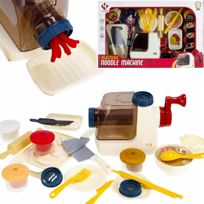 Set lodër Euro Trade Plasticine Dough, makinë makarone, me aksesorë kuzhine, shumëngjyrësh