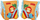 Rrypa noti për krahë Fisher Price, set 2 copë, 38 x 14 cm, portokalli