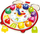 Orë druri me forma Bino Wooden Shape Sorting Clock, lodër didaktike shumëngjyrëshe