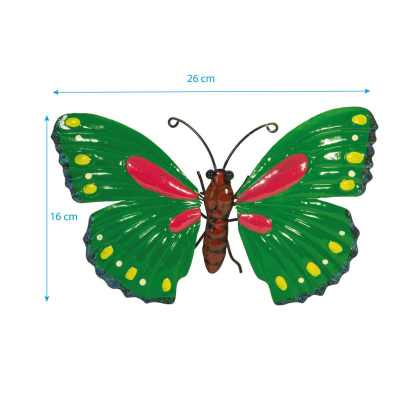 Fluturë zbukuruese Saska Garden Butterfly, metal, 26 cm, jeshile