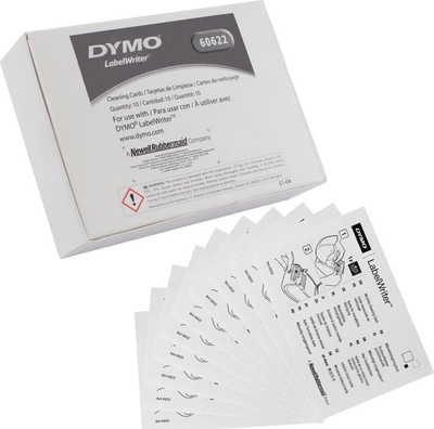 Karta pastruese Dymo Cleaning Cards, set me 10 copë, për printer etiketash