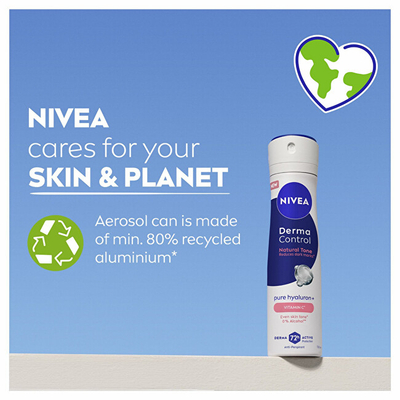 Antiperspirant sprej për goca Nivea Derma Control Natural Tone, 150 ml