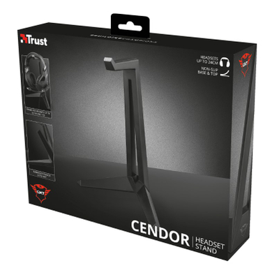 Држач за слушалки Trust GXT260 Cendor, до 24 cm, гума против лизгање, црна