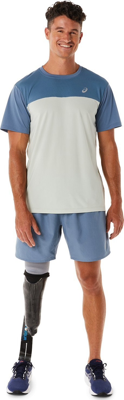 Кратки спортски панталони Asics Core 7", за мажи, полиестер, челично сина