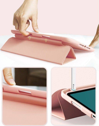 Mbulesë tablet Tech-Protect SmartCase Pen për iPad Air 4 2020, me vend për Apple Pencil, blu e errët