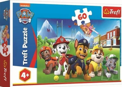 Puzzle Trefl Paw Patrol në Livadh, 60 copa, 33x22 cm, shumëngjyrësh