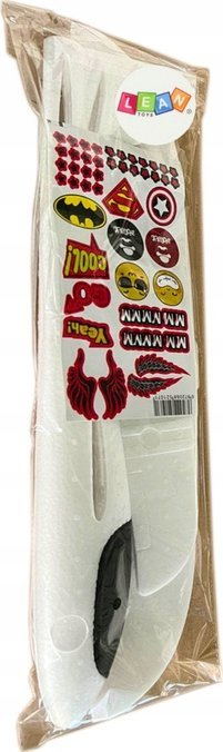 Lodër avion LEAN TOYS, polisterol, 48cm, i bardhë