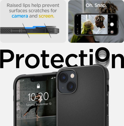 Këllëf telefoni Spigen Rugged Armor Mag, për iPhone 14, MagSafe, i zi mat