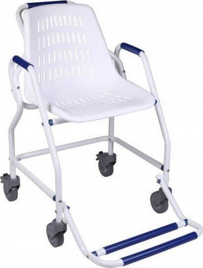 Karrige dushi me rrota Herdegen PLW001, alumin, kapacitet 100kg, e bardhë
