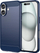 Këllëf silikoni për telefon Apple iPhone 16, efekt karboni, blu