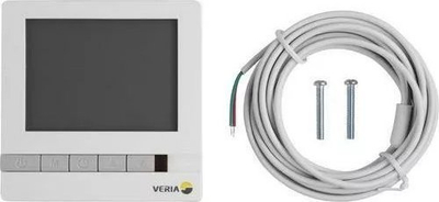 Дигитален термостат Veria T45, неделен програматор, LCD екран, бел