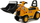 Buldozer ride-on Leantoys, eskavator lodër me kovë që lëviz, i verdhë