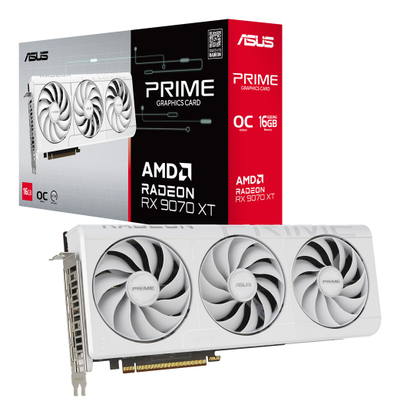Kartë grafike Asus PRIME RX9070XT O16G, 16GB, e bardhë