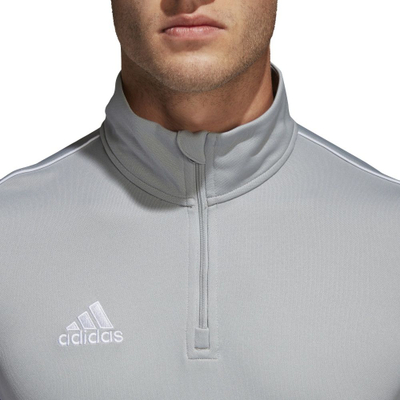 Bluzë sportive adidas Core 18 TR Top M CV4000, për burra, me zinxhir të shkurtër, gri
