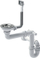 Sifon lavamani Quadron 3 1/2", SAVE SPACE, për lavaman çeliku, i bardhë