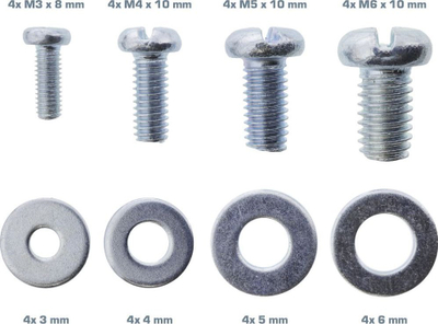 Set montimi në mur InLine 23100B, 32 copa, zink