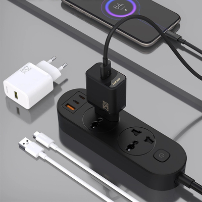 Полнач USB Dudao A27S, 25W GaN, Quick Charge 3.0, црн