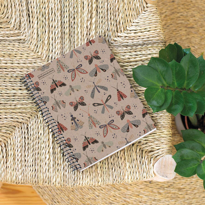 Тетратка со спирала Miquelrius Eco Butterflies, A5, мрежа 5 mm, 80 листови, рециклирана хартија
