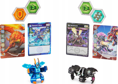 Kuti koleksionuese Bakugan Baku Tin Sectanoid, me figurë surprizë, shumëngjyrëshe