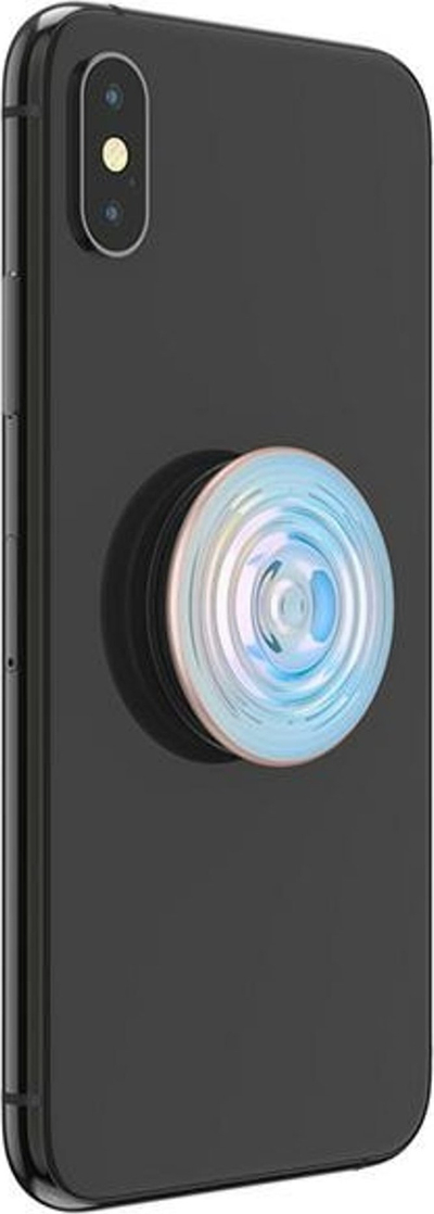 Mbajtëse telefoni PopSockets PopGrip Blue Ripple, kapje e sigurt, me valë, blu