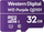 Kartë memorie WD Purple MicroSDHC WDD032G1P0C, 32GB, Class 10 UHS I U1, lejla