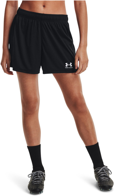 Pantallona të shkurtra sportive Under Armour Challenger Knit, material sintetik, bel elastik, të zeza