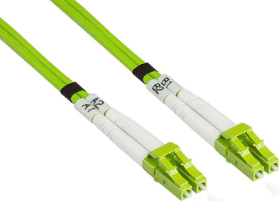 Kabëll fibër optike Alcasa LW-801LC5, 1m, OM5 LSZH, LC, jeshil