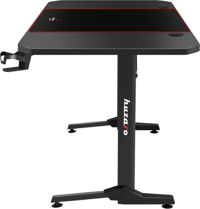 Tavolinë gaming Huzaro Hero 4.7, me pad të madh, organizues kabllosh, e zezë