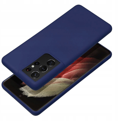 Futera e butë për telefon Samsung S25 Plus, plastike e lëvizshme, blu e errët