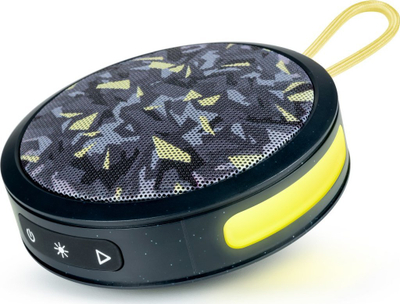 Звучник Bluetooth JBL Round, 15W, со ремен, црно-жолт камуфлаж