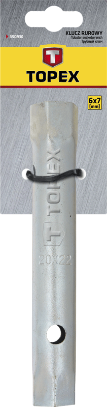 Çelës tubular Topex 35D940, dy koka 25 x 28mm, metalik
