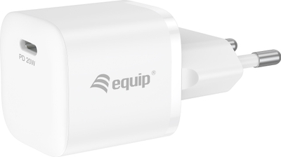 Полнач за ѕид Equip 1-порт, USB-C PD, 20W, бел