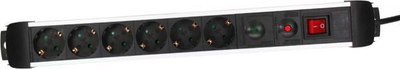 Shirit rryme InLine 16436A, 6 dalje, kabllo 1.5m, i zi