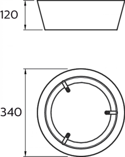 Llambë tavanore LED Philips E3 93535 White Dawn, 14W, 1100 lm, 3000K, e bardhë
