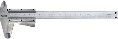 Шублер Геко 150mm, прецизност 0.02mm, дрвена кутија